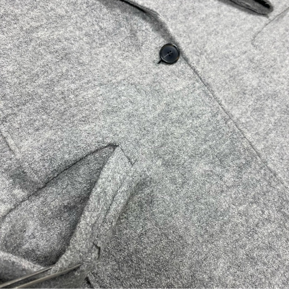 TALBOTS Broiled Boucle Gray Wool Blend Jacket Coat 18 Plus Petite Pocket Unlind - Picture 8 of 16